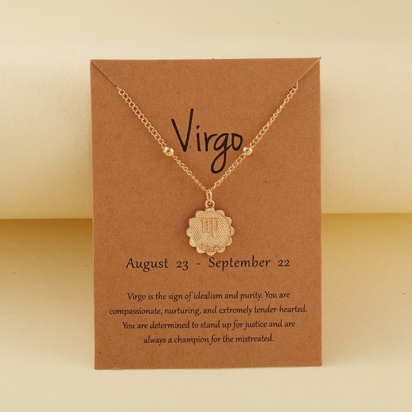 Zodiac Sign Astrology Beaded Charm Gift Necklace - Picture 9 of 16